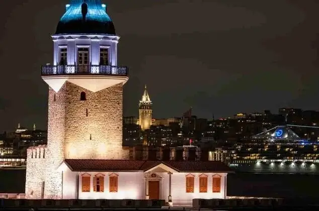 Maiden's Tower and Galata Tower at Night