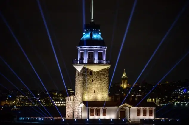 Maiden's Tower Reopening Laser Show